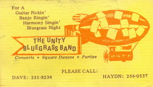 Unity Bluegrass Band "In Flight". 